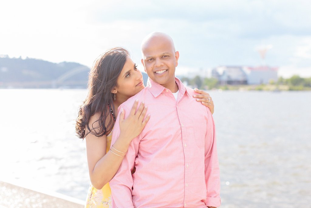 Fine Art Wedding Photography - Lauren Renee Photography bride and groom walking along the river walk downtown
