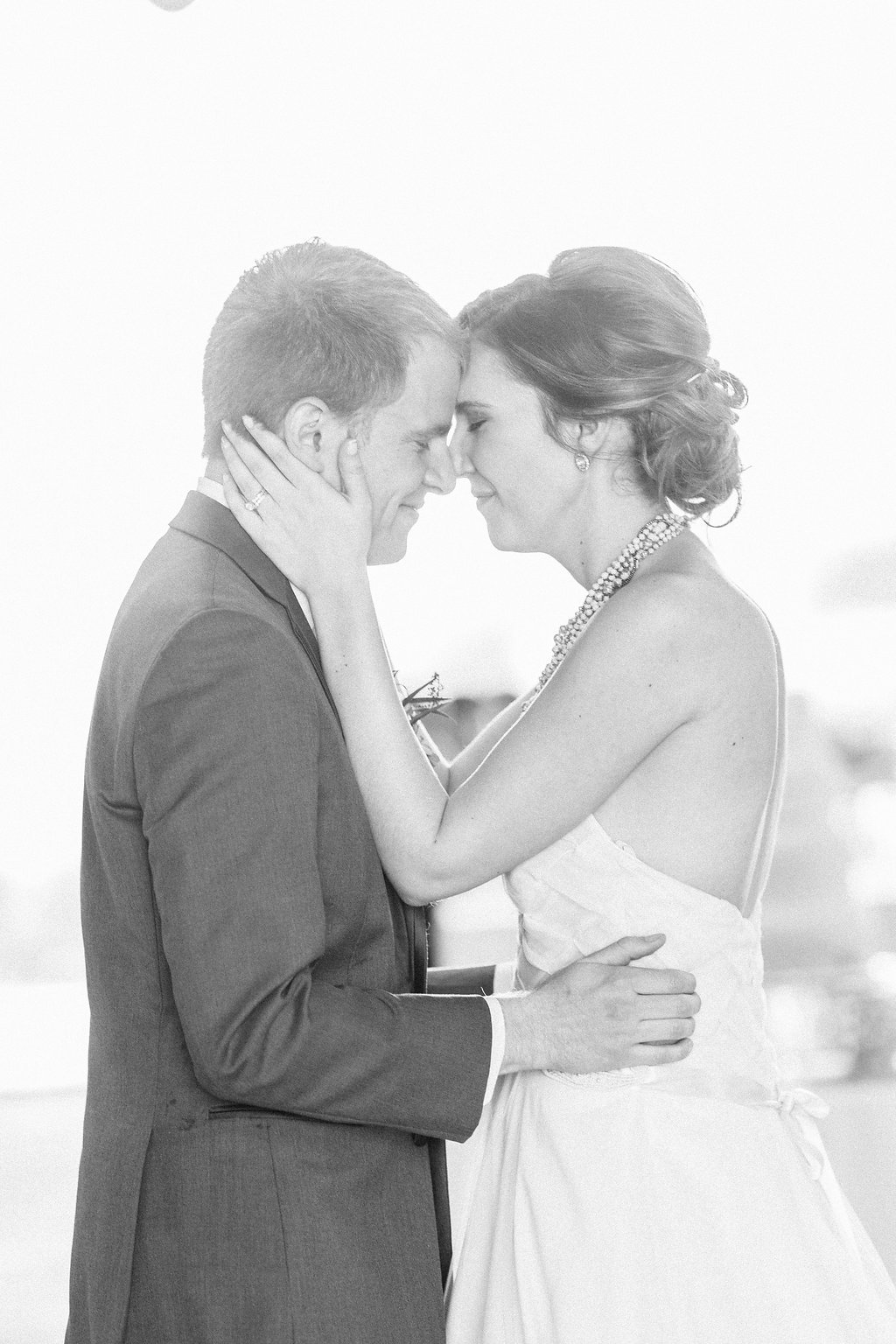 Fine Art Wedding Photography, Pittsburgh Wedding Photography, Lauren Renee Photography Bride and groom embracing during first dance in black and white