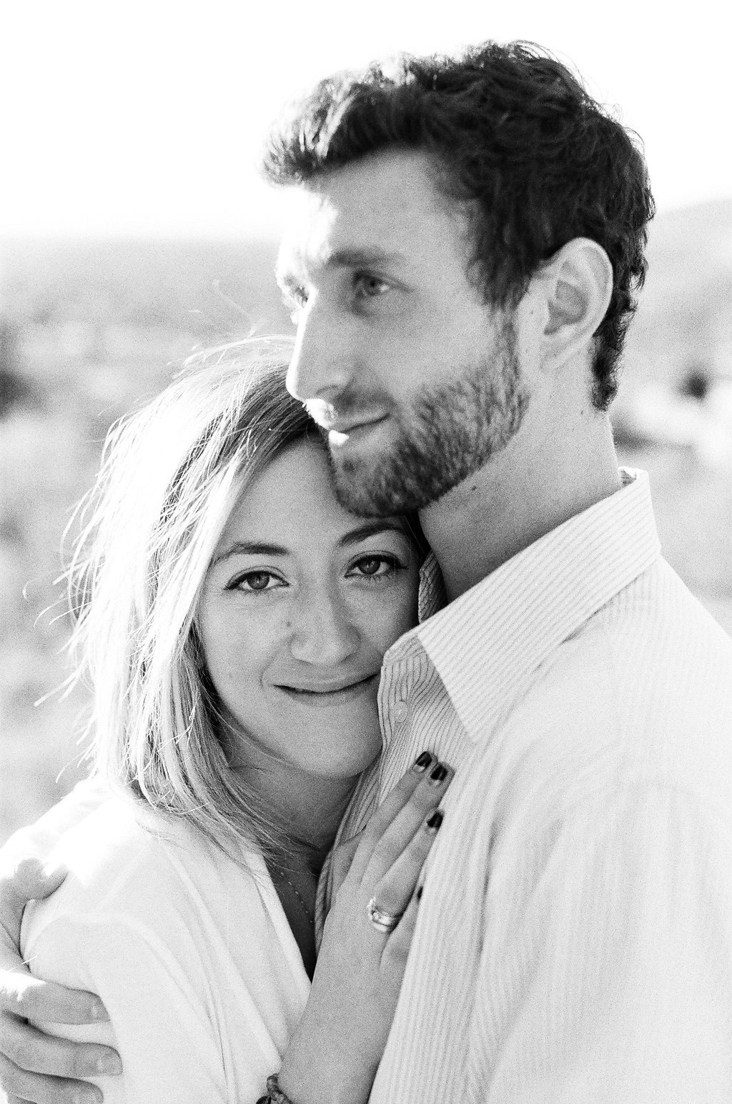 Shelby & Ethan, Arizona Engagement Session, Travel and Destination, Lauren Renee Photography Couple embracing in black and white photo