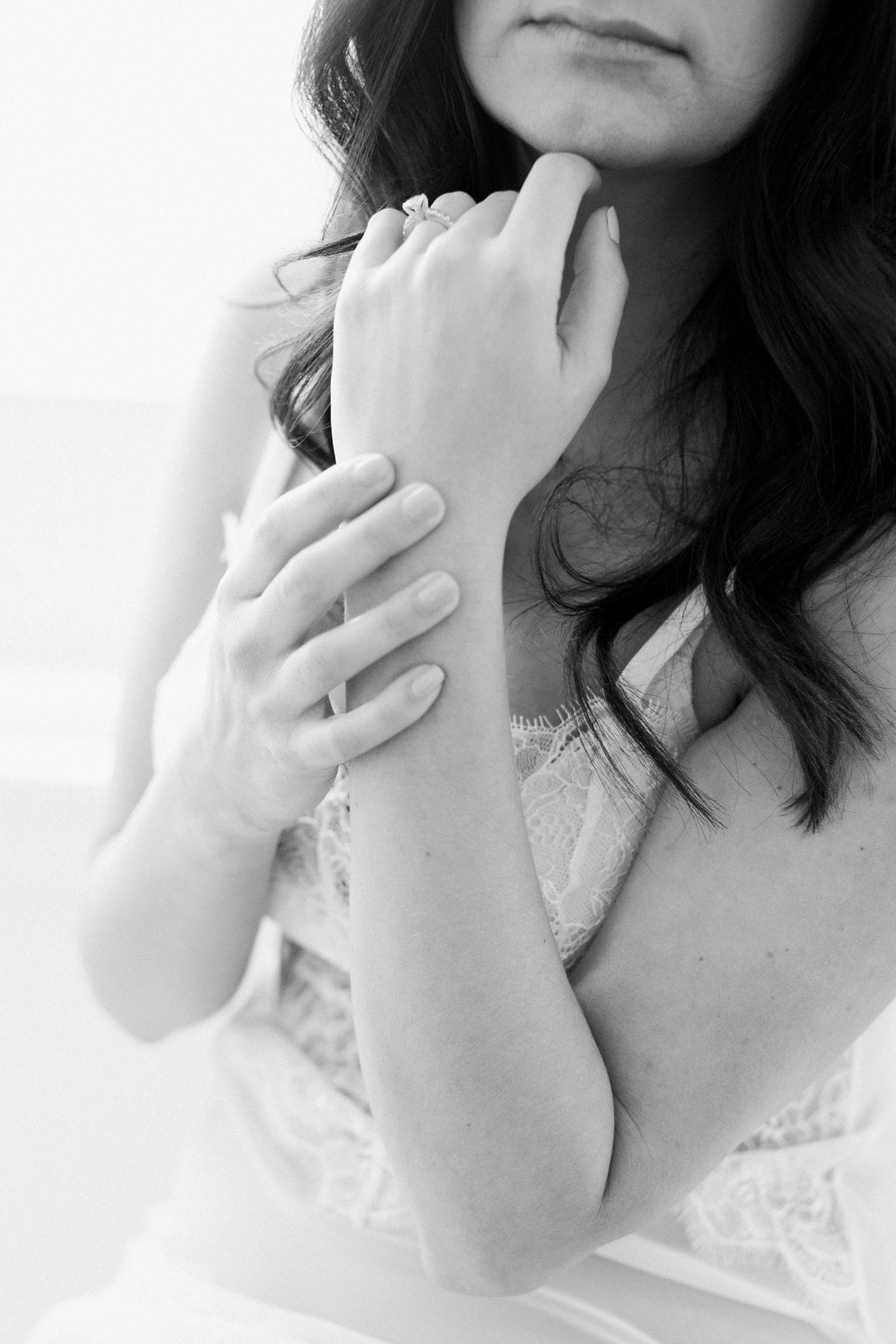 Lauren Renee Photography black and white boudoir photo