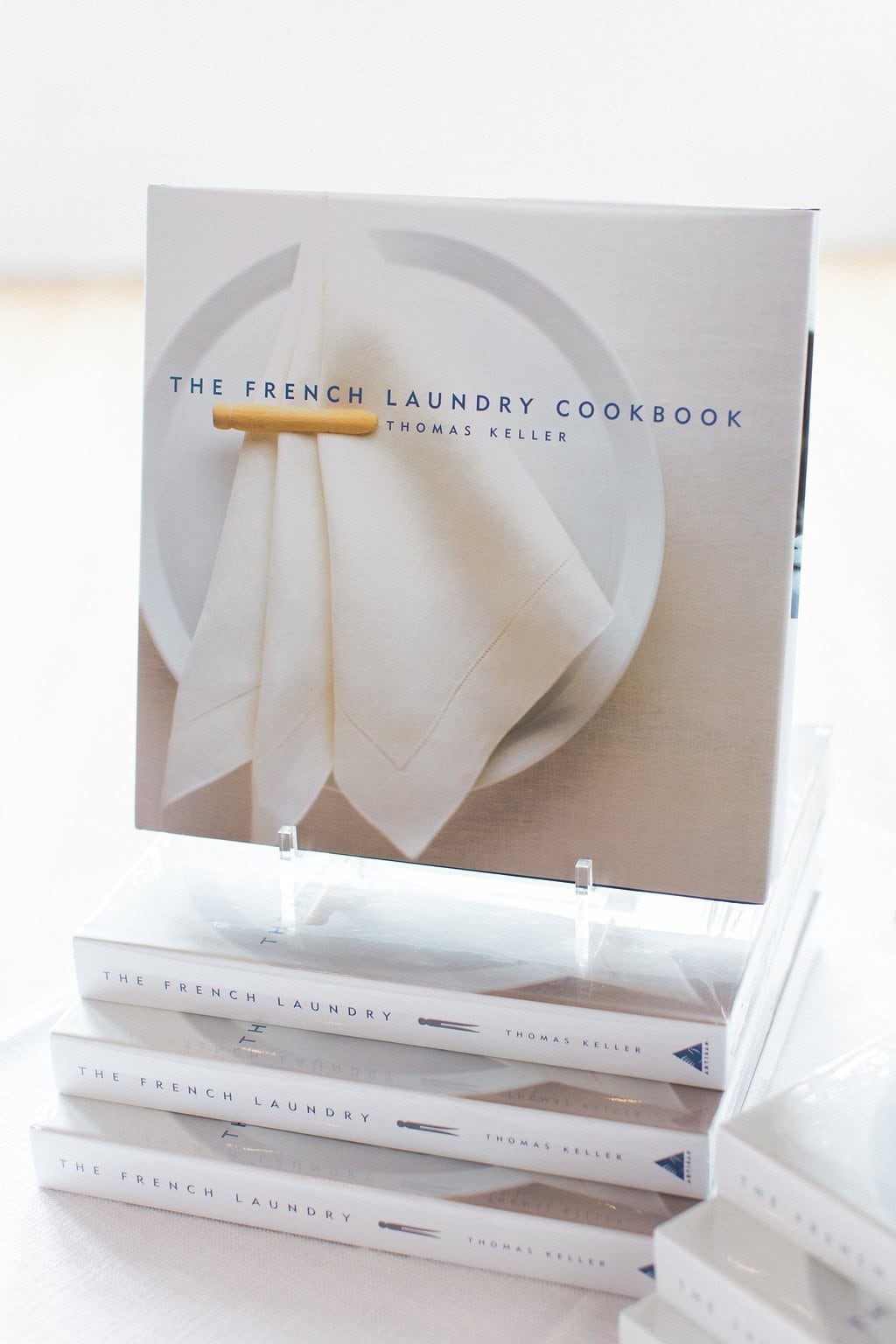 Published on SMP - Lauren Renee Photography The French Laundry cookbook on a stand