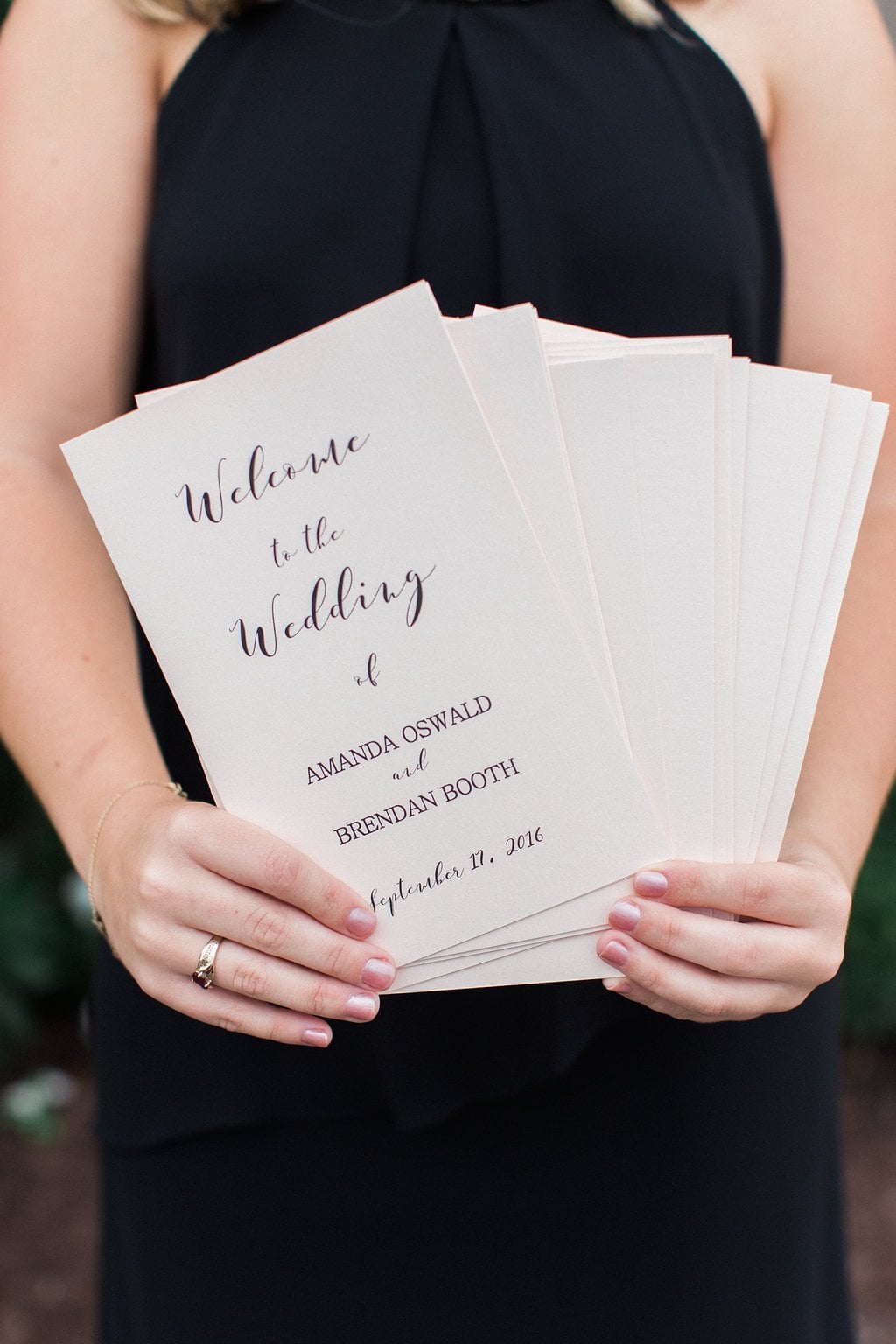 Lauren Renee - Pittsburgh Fine Art Wedding Photography Bridesmaid holding wedding programs