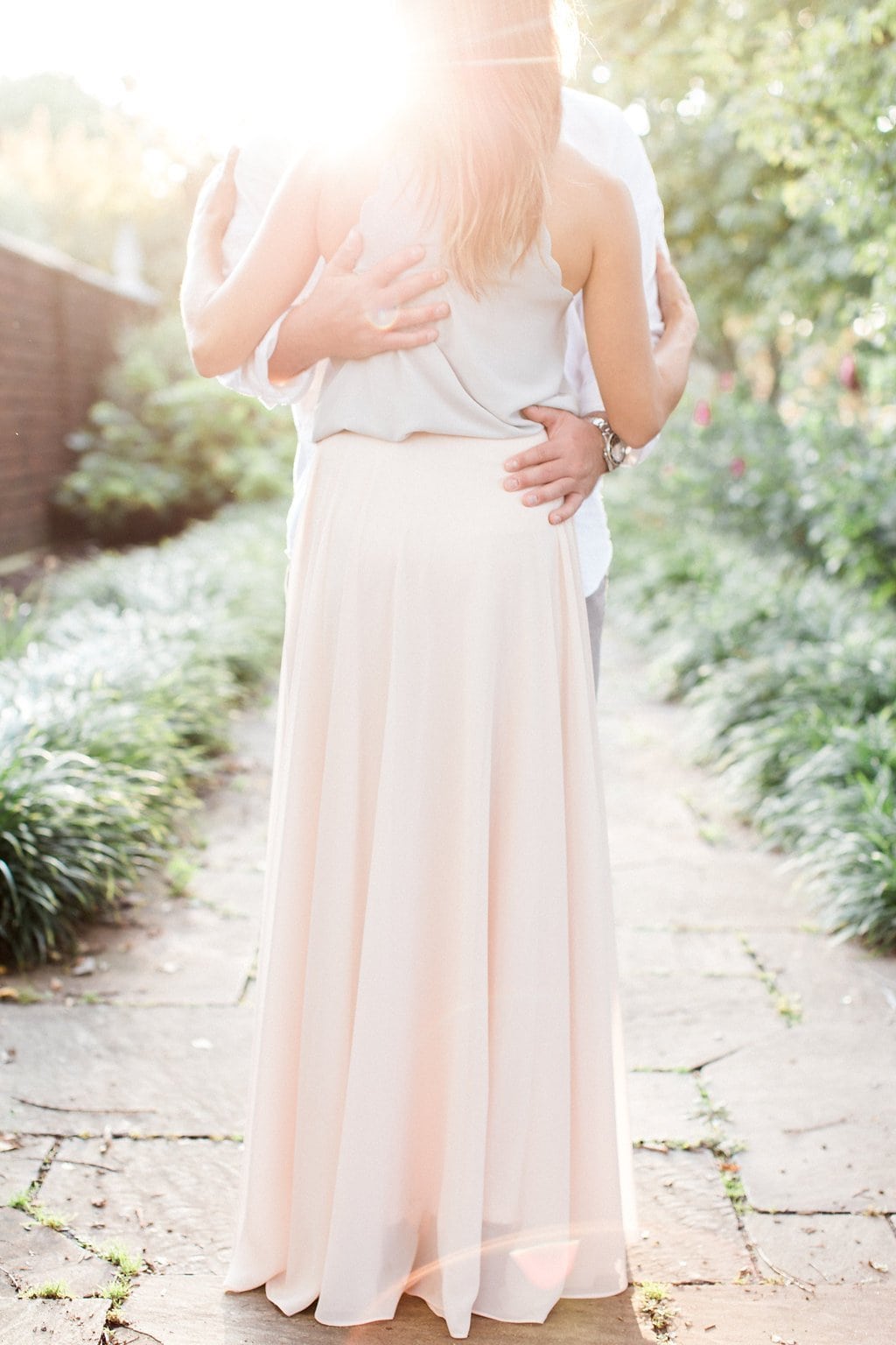 Lauren Renee - Pittsburgh Wedding Photography Man holding woman's waist gently during portrait session