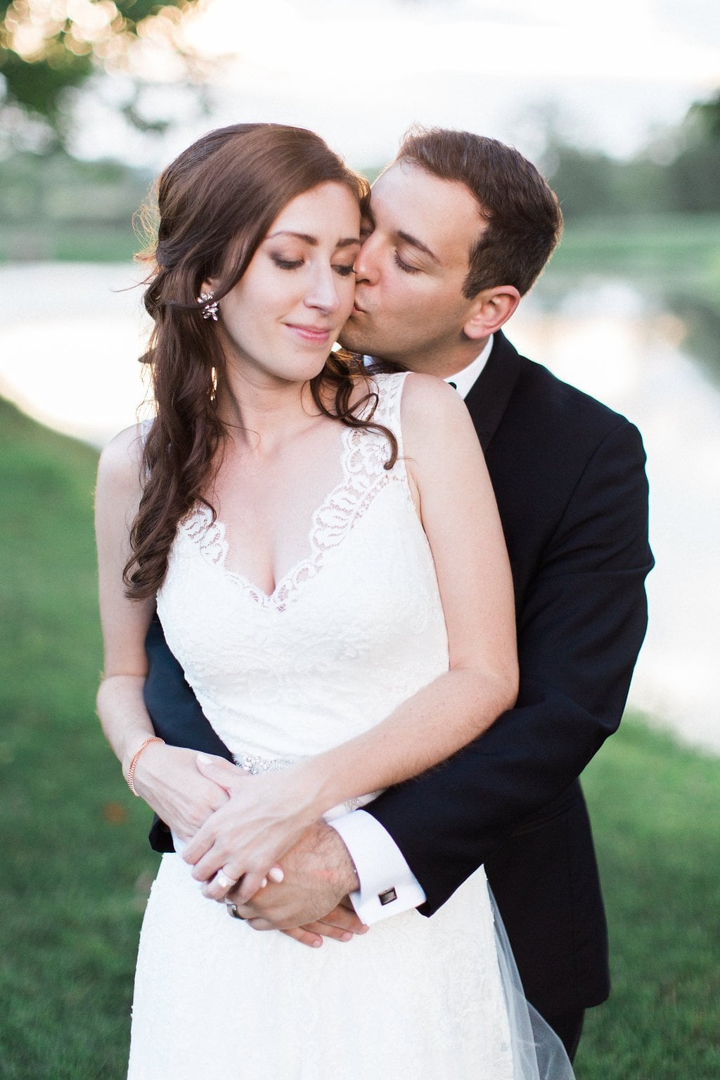 Golf Club Wedding - Lauren Renee Photography Bride and groom portraits at sunset Lenape Heights Golf Resort Wedding