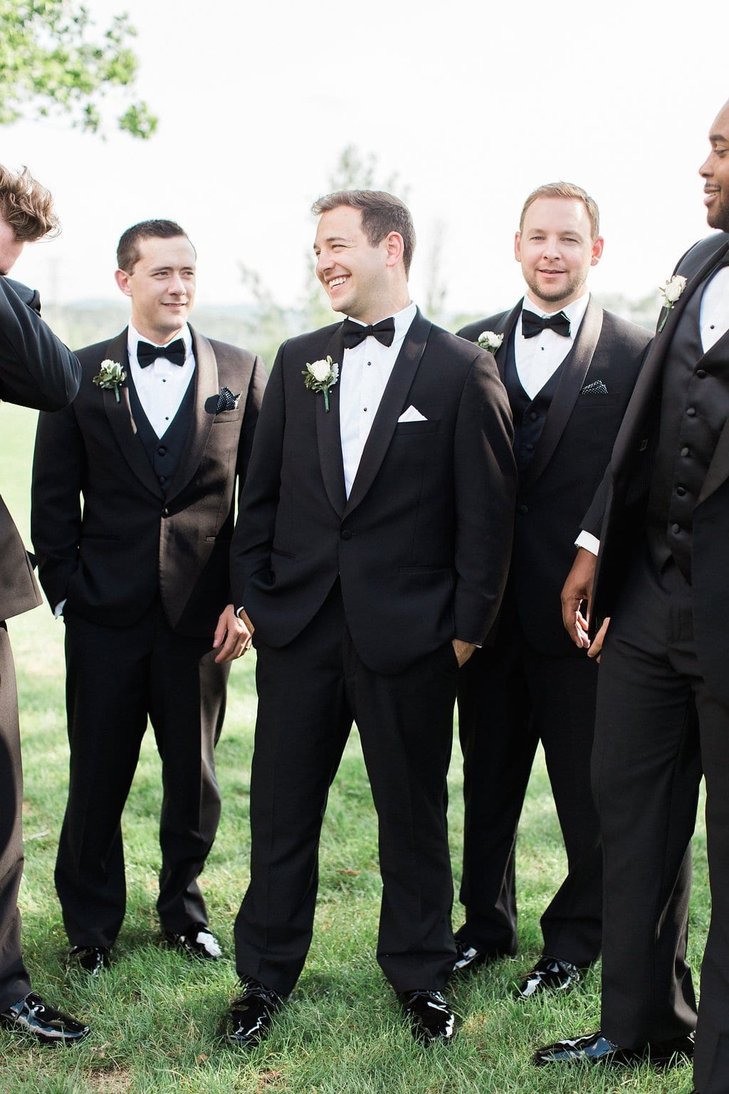 Golf Club Wedding - Lauren Renee Photography Groom laughing and walking with groomsman
