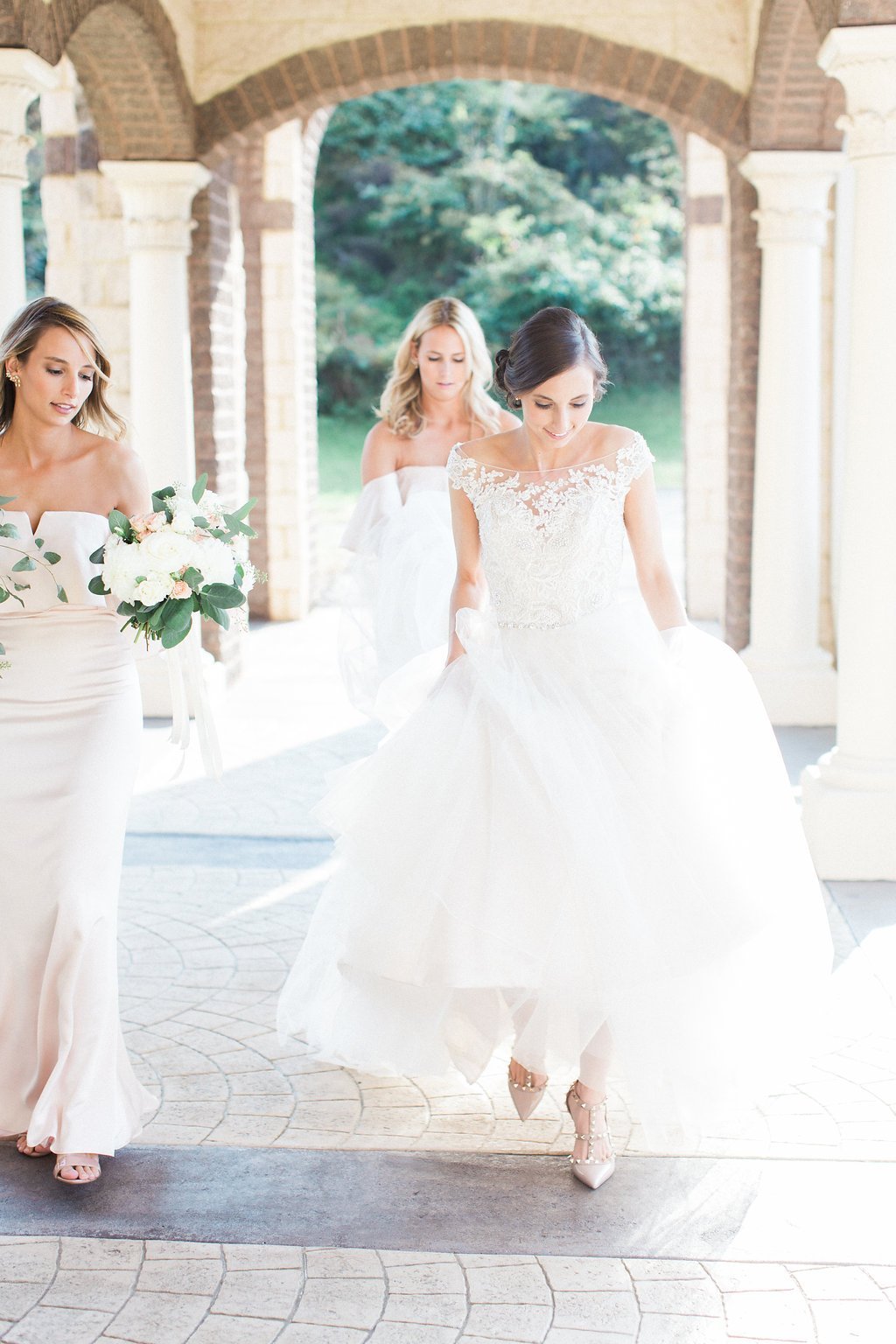 Pittsburgh Wedding - Lauren Renee Photography Bride walking into the church right before the wedding ceremony