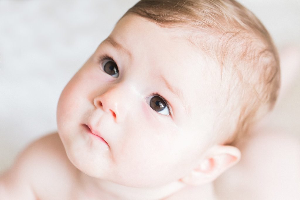 Close up portrait of a baby