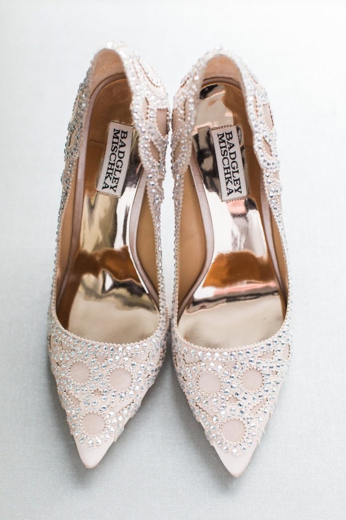 Badgley Mischka bridal shoes photo a the Hyatt place hotel in southside