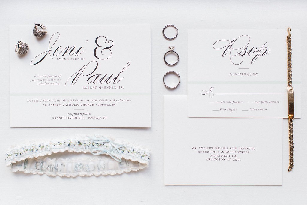 Bride is walked down the aisle by man who received her father's donated heart - Lauren Renee Photography Invitation suite from minted styled with bridal jewelry and rings