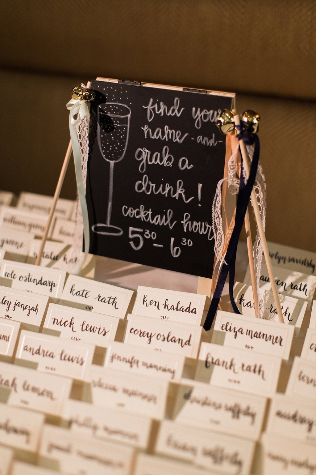 Bride is walked down the aisle by man who received her father's donated heart - Lauren Renee Photography Wedding decorations and escort cards at Grand Concourse reception