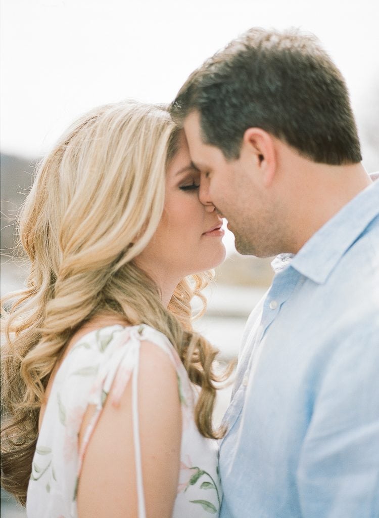 Seven Springs Engagement Photography - bride and groom kissing