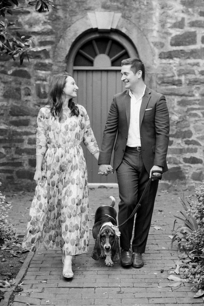 Engagement Session - Lauren Renee Photography Black and white engagement photos at the Carlyle House