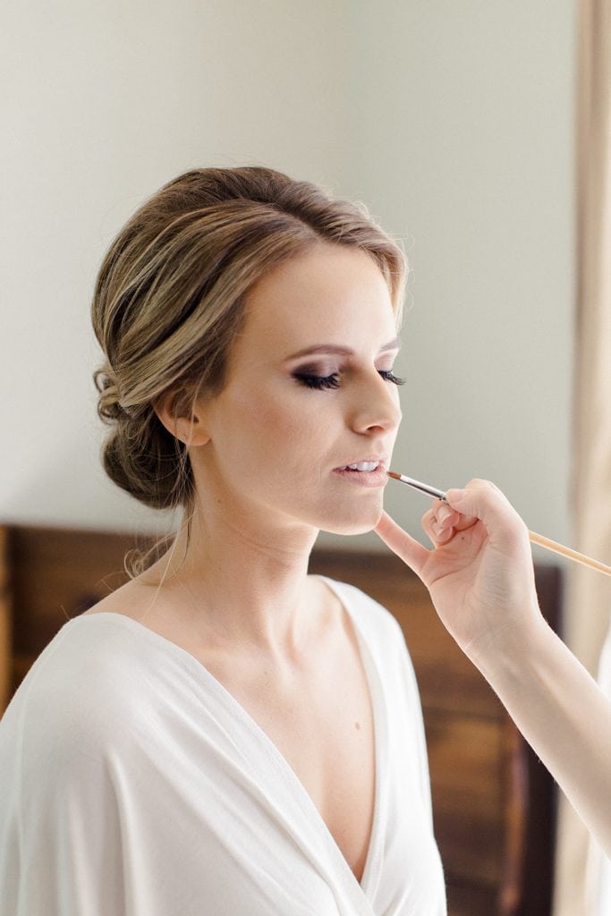 The Pennsylvanian Wedding Bride hair and makeup beauty justified by Justine Lynn