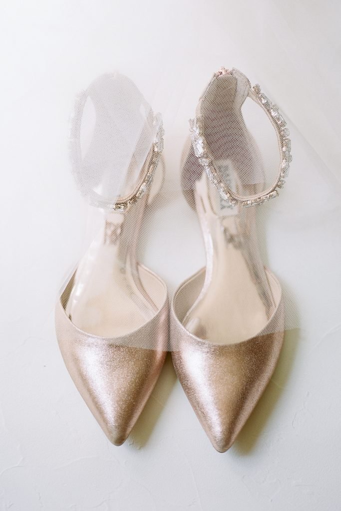 The Pennsylvanian wedding Badgley Mischka flat shoes