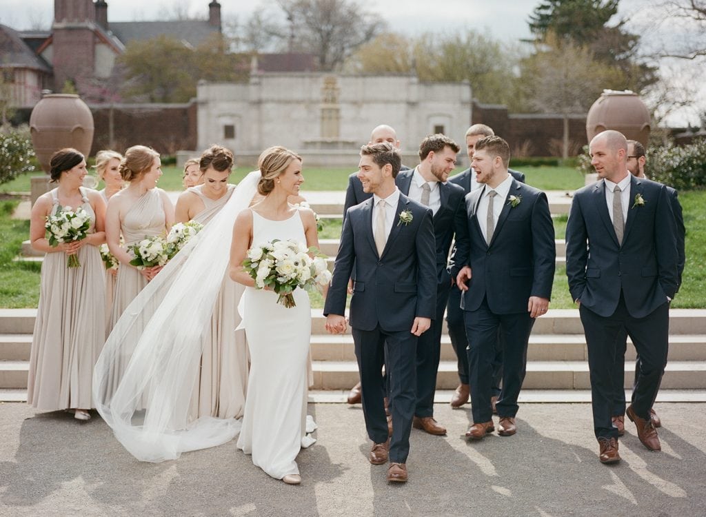 The Pennsylvanian Wedding bridal party portraits at Mellon Park