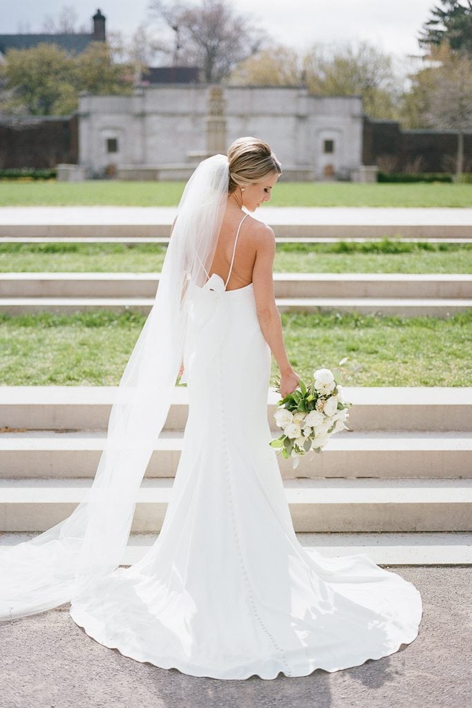 The Pennsylvanian Wedding Bride and groom portraits at Mellon Park flowers from Farmer's daughter