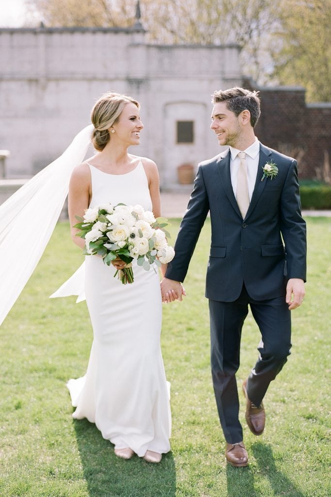 The Pennsylvanian Wedding Bride and groom portraits at Mellon Park flowers from Farmer's daughter