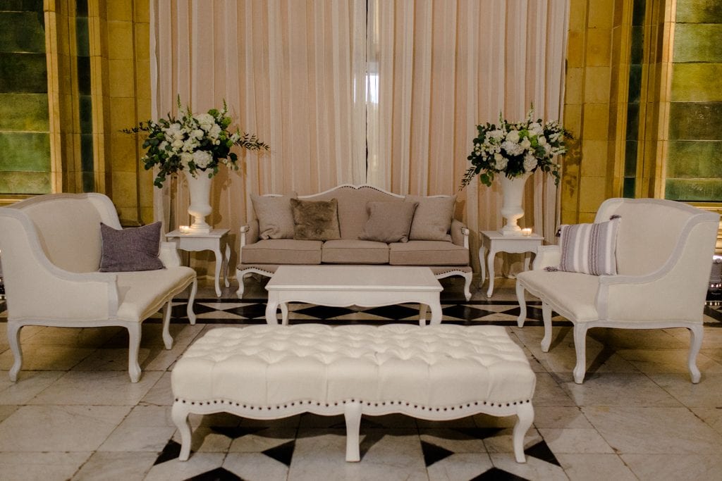 The Pennsylvanian wedding lounge chair rentals from all occasions and farmer's daughter flowers