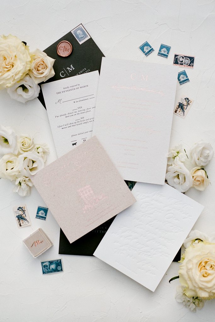 The Pennsylvanian wedding invitations by The Little Blue Chair
