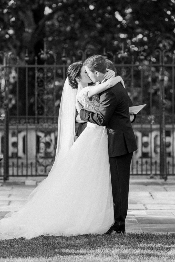 First kiss as husband and wife