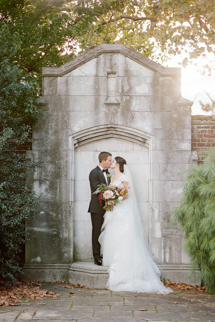 Bride and Groom Portraits outside the Pittsburgh Center for the Arts