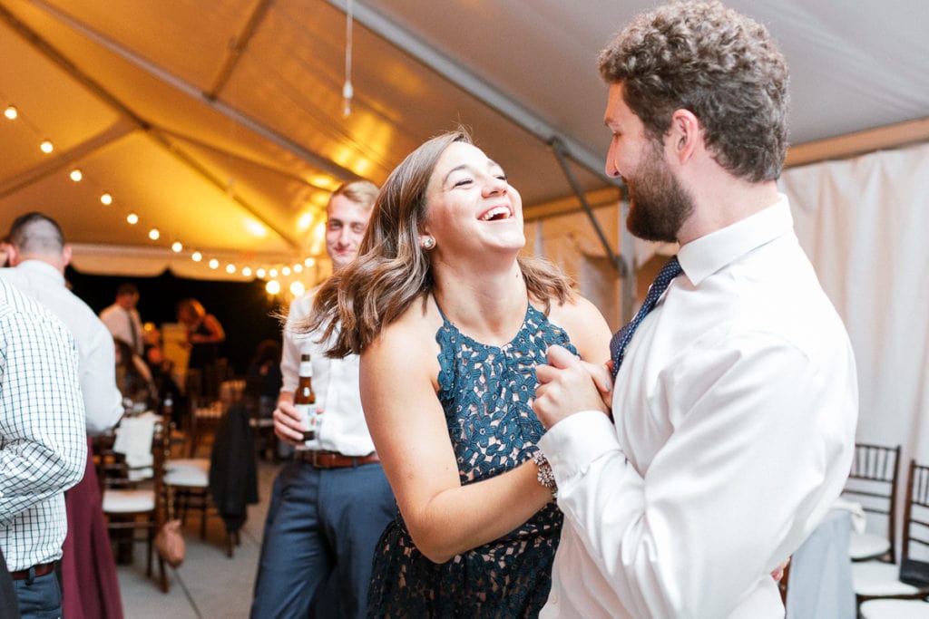 Guests dancing at wedding reception