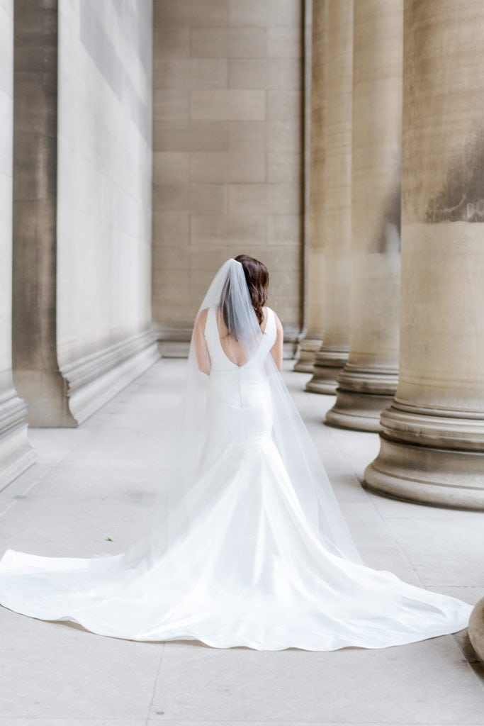 Sareh Nouri wedding dress: Timeless Blush and Gold Wedding at The Pennsylvanian by Lauren Renee Photography