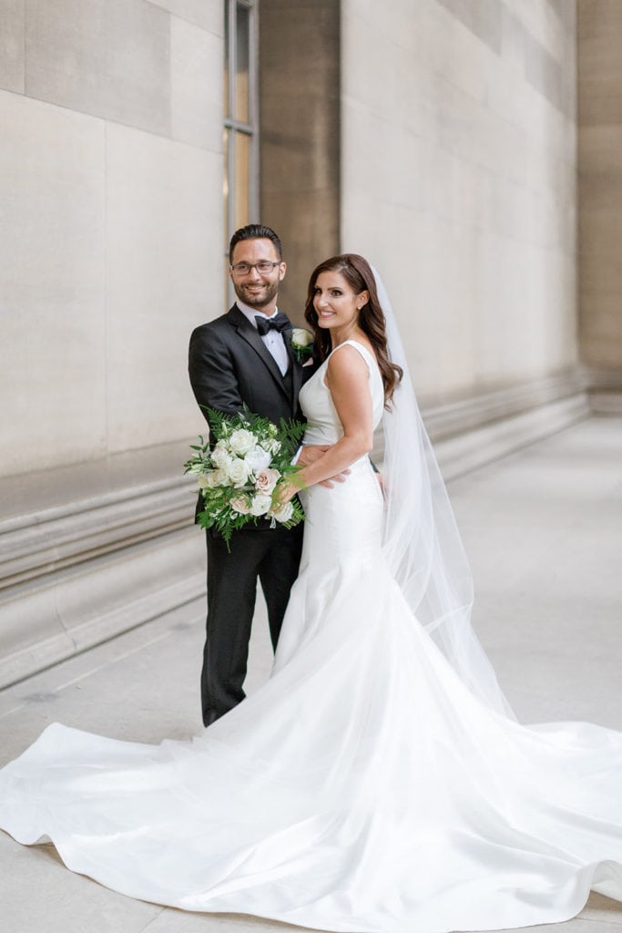 Wedding portrait: Timeless Blush and Gold Wedding at The Pennsylvanian by Lauren Renee Photography