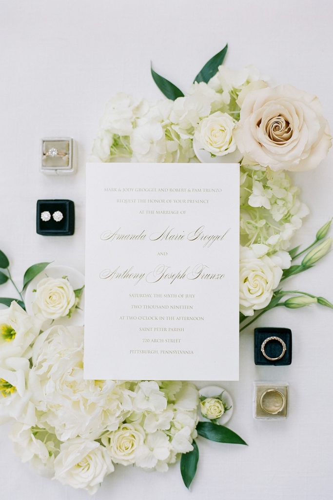 Invitation Plus wedding invite with black and gold Mrs. Box