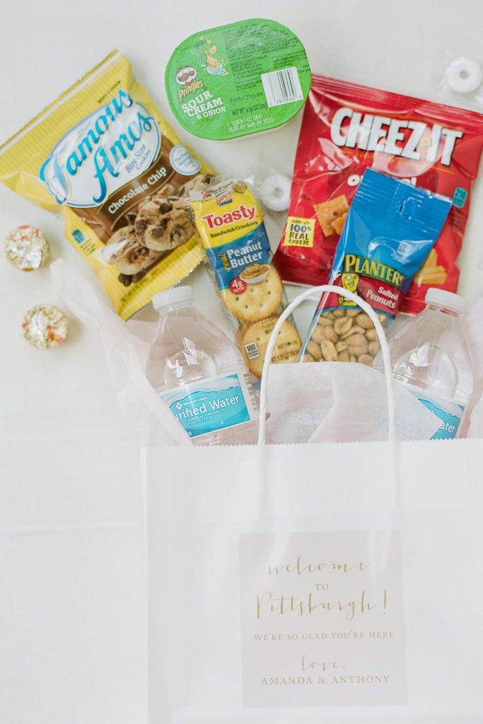 Welcome bag for out of town guests
