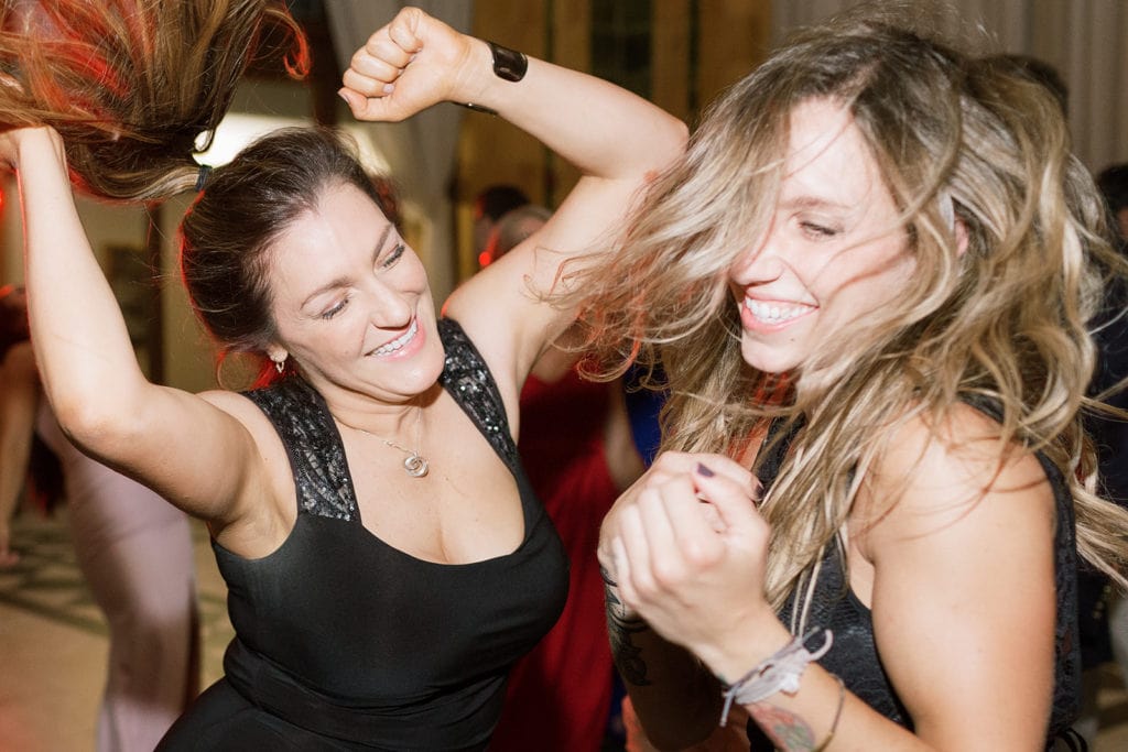 Wedding guests dancing inside the Pennsylvanian