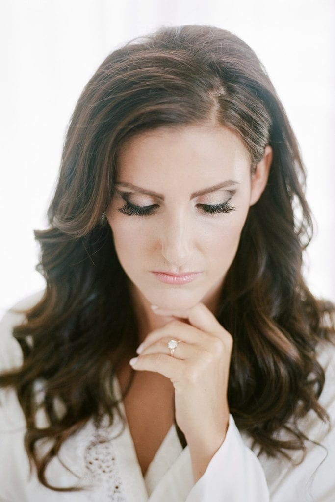 Portrait of bride with makeup and hair by Beauty Justified by Justine Lynn