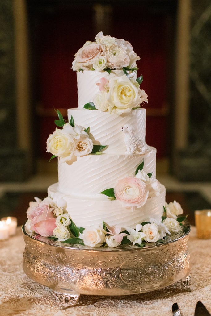 Floral Wedding Cake Design: Pittsburgh Wedding captured by Pittsburgh Wedding Photographer Lauren Renee