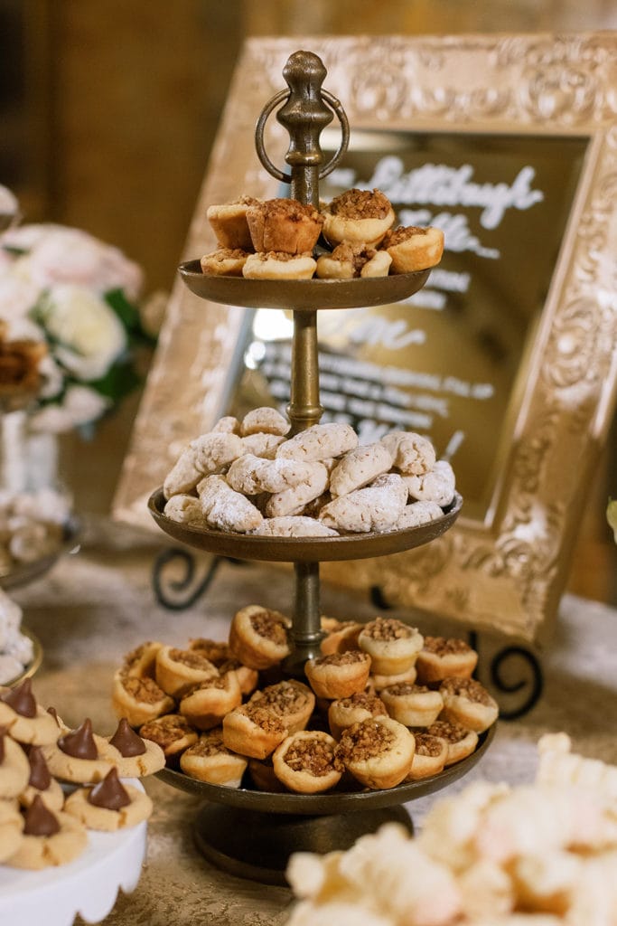 Pittsburgh Cookie Table Display: Pittsburgh Wedding captured by Pittsburgh Wedding Photographer Lauren Renee