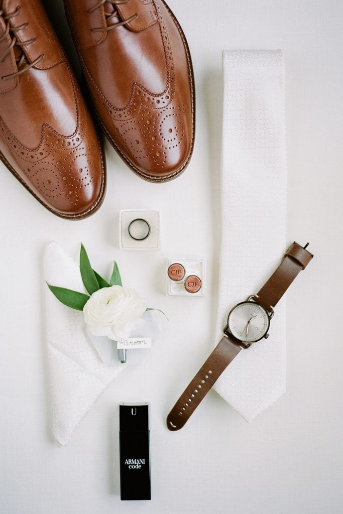 Grooms Accessories for Modern Fall Wedding at The Pennsylvanian