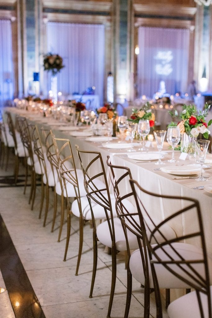 Mosaic Inc. linens at The Pennsylvanian wedding captured by Lauren Renee