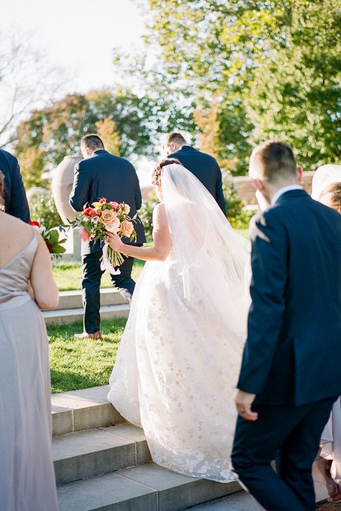 Outdoor wedding portraits for modern fall Pittsburgh wedding captured by Pittsburgh wedding photographer Lauren Renee