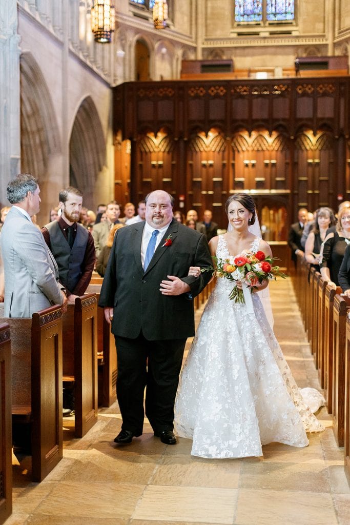 Heinz Memorial Chapel Pittsburgh wedding captured by wedding photographer Lauren Renee