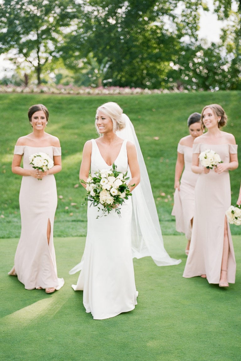 White and Gold Pittsburgh Field Club Wedding Lauren Renee