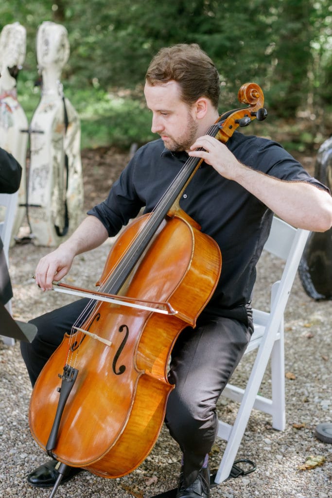 Wedding ceremony musicians: Outdoor Fall Seven Springs Wedding captured by Pittsburgh Wedding Photographer Lauren Renee