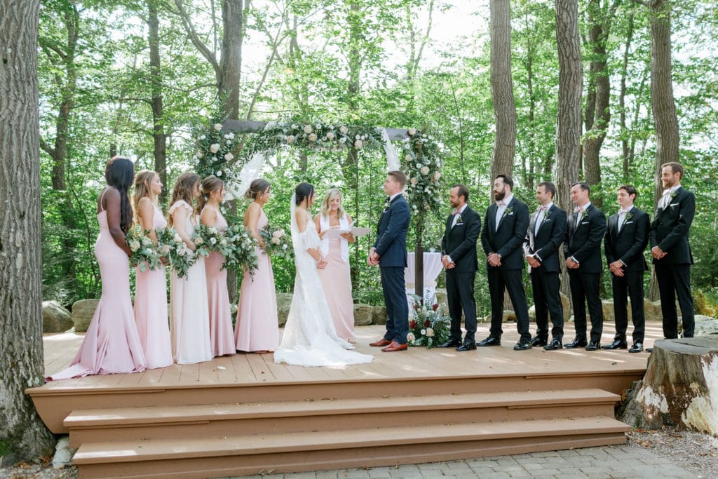 Outdoor Fall Seven Springs Wedding captured by Pittsburgh Wedding Photographer Lauren Renee