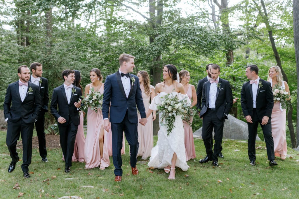 Wedding party photography: Outdoor Fall Seven Springs Wedding captured by Pittsburgh Wedding Photographer Lauren Renee