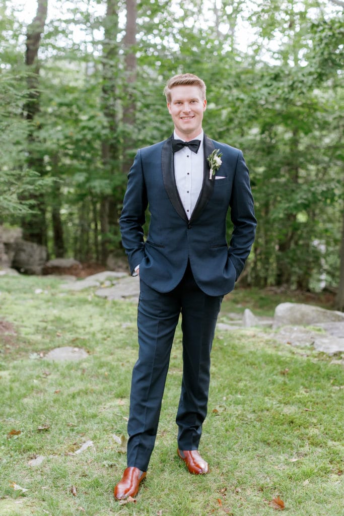 Grooms portrait: Outdoor Fall Seven Springs Wedding captured by Pittsburgh Wedding Photographer Lauren Renee