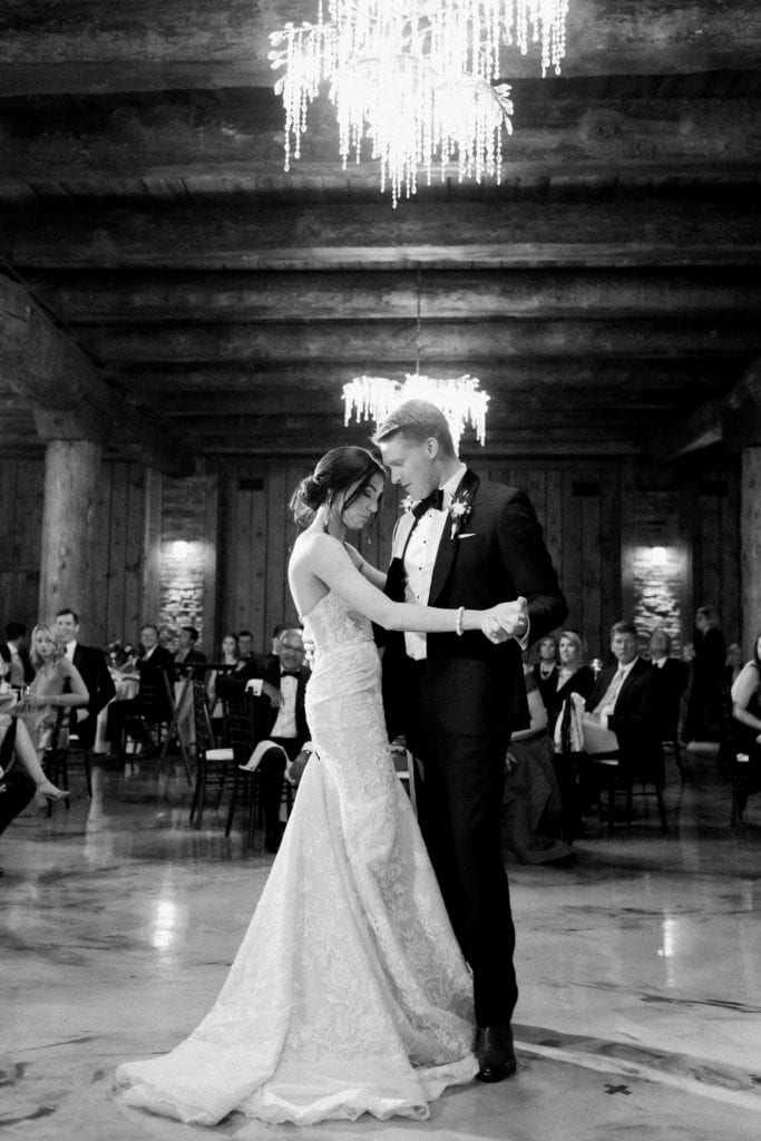 Bride and groom first dance: Outdoor Fall Seven Springs Wedding captured by Pittsburgh Wedding Photographer Lauren Renee