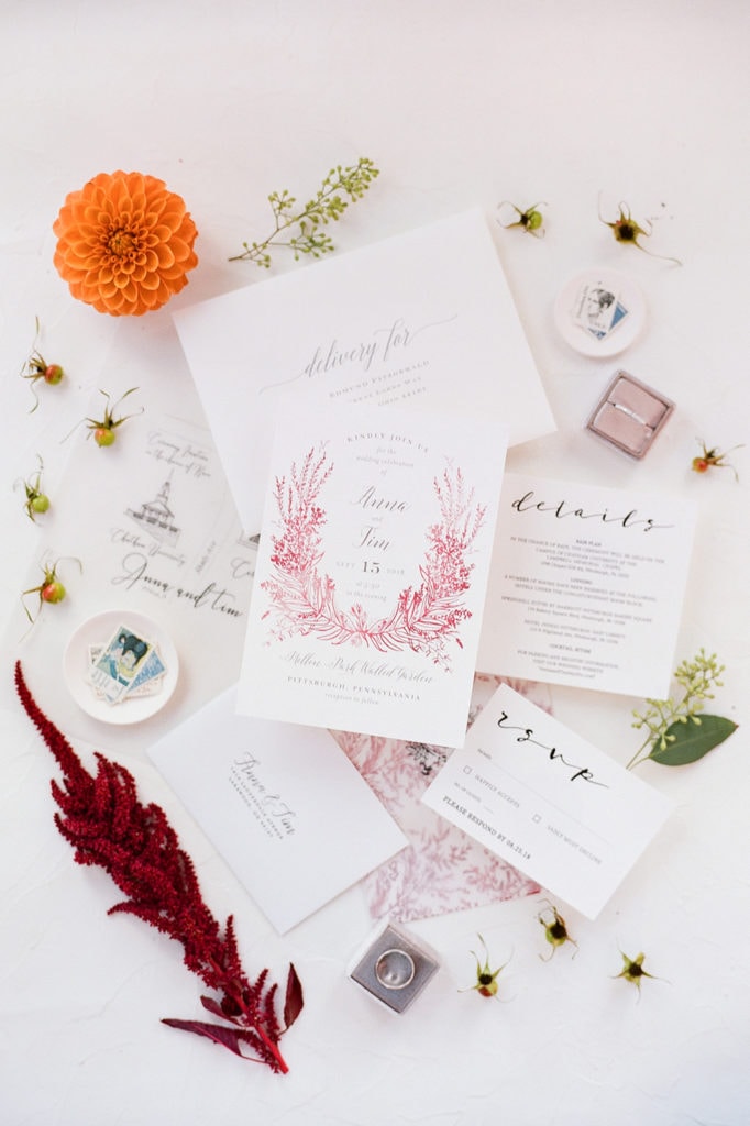 Wedding Invitation Design: Elegant Mellon Walled Garden Pittsburgh Wedding by Lauren Renee