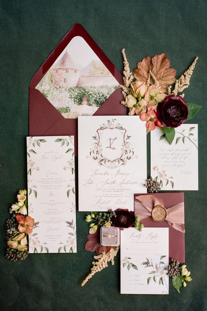 Emily Mayne Studio Stationery: Kestrel Park California Wedding Inspiration Styled Shoot captured by Pittsburgh Wedding Photographer Lauren Renee