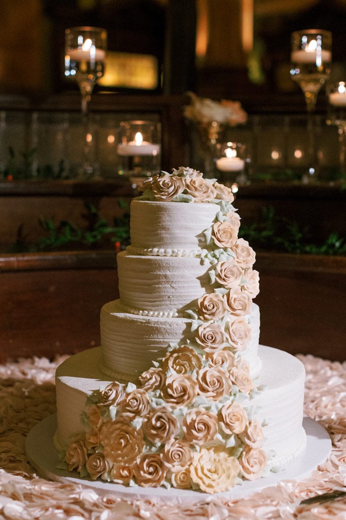 Moios pink floral wedding cake