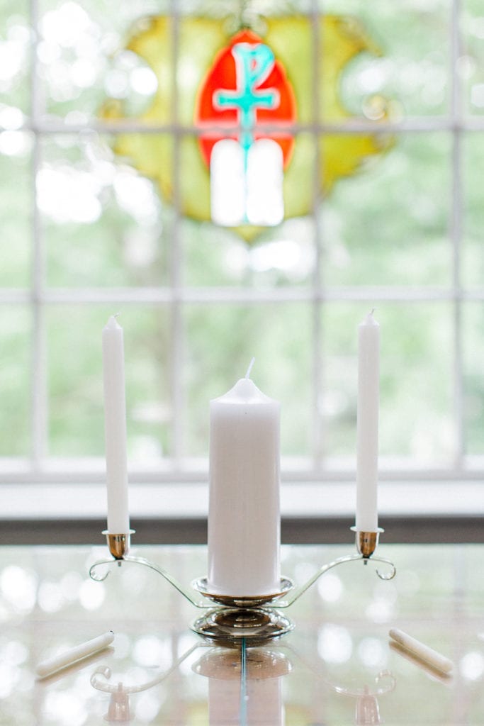 Unity candle for Fox Chapel wedding ceremony