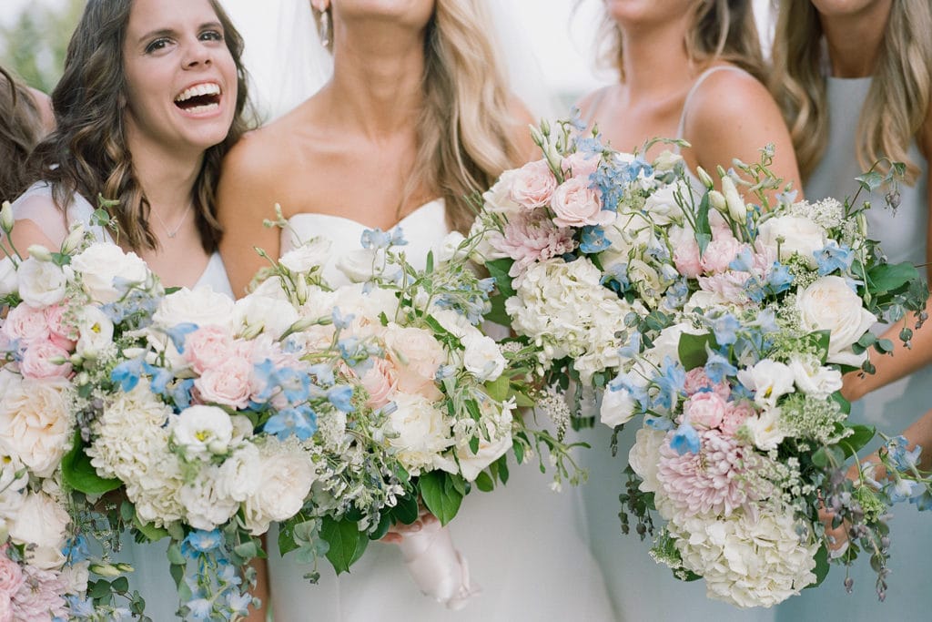Pastel wedding bouquets