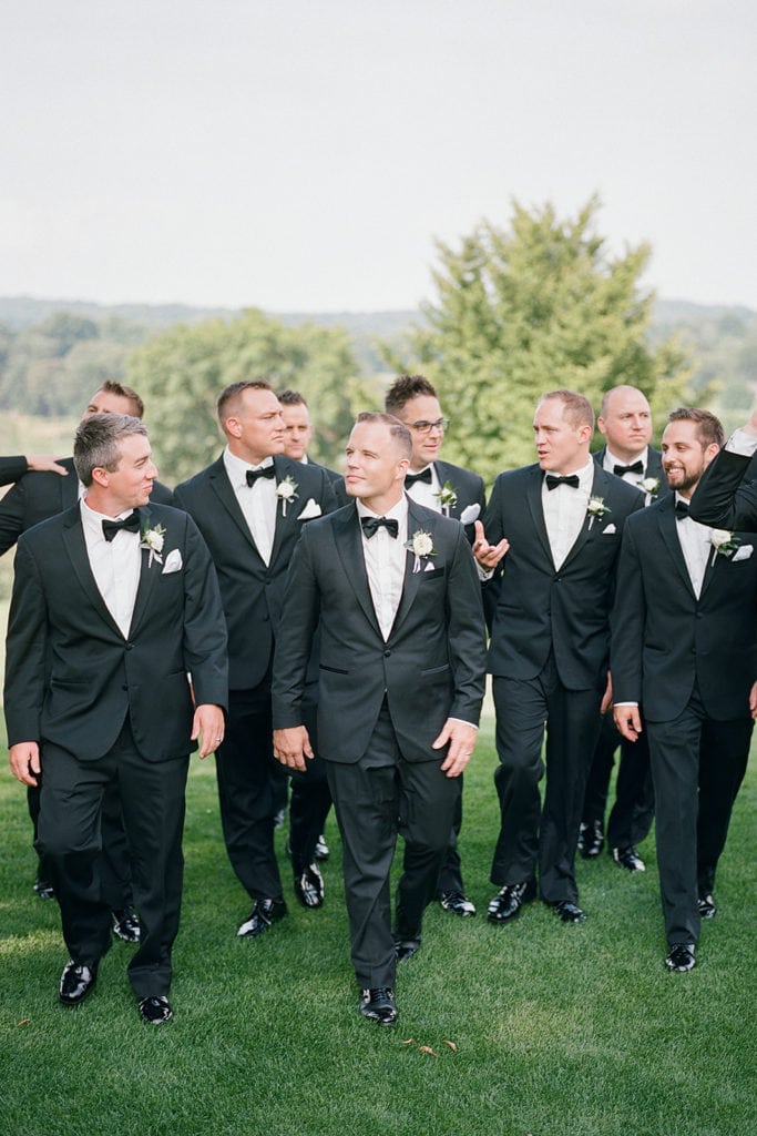 Classic black wedding tuxedos